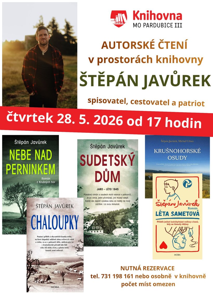 Autorské čtení - Štěpán Javůrek PŘESUNUTO