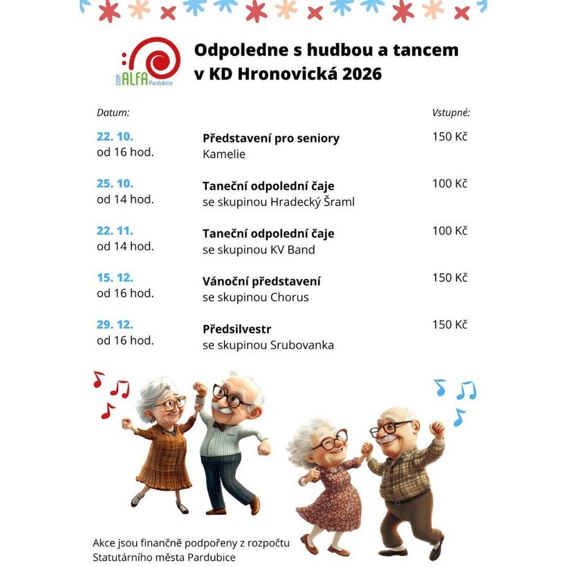 Taneční odpolední čaje se skupinou Hradecký Šraml