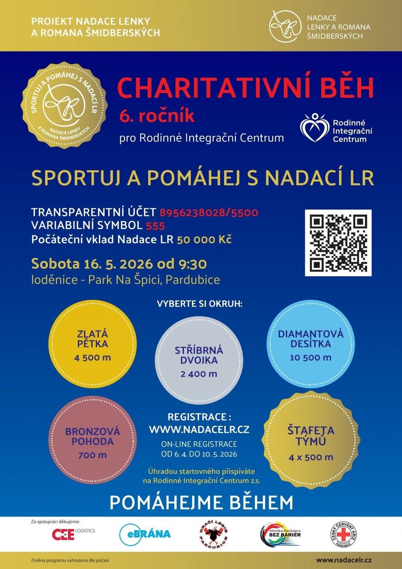 Charitativní běh pro Rodinné Integrační Centrum Pardubice