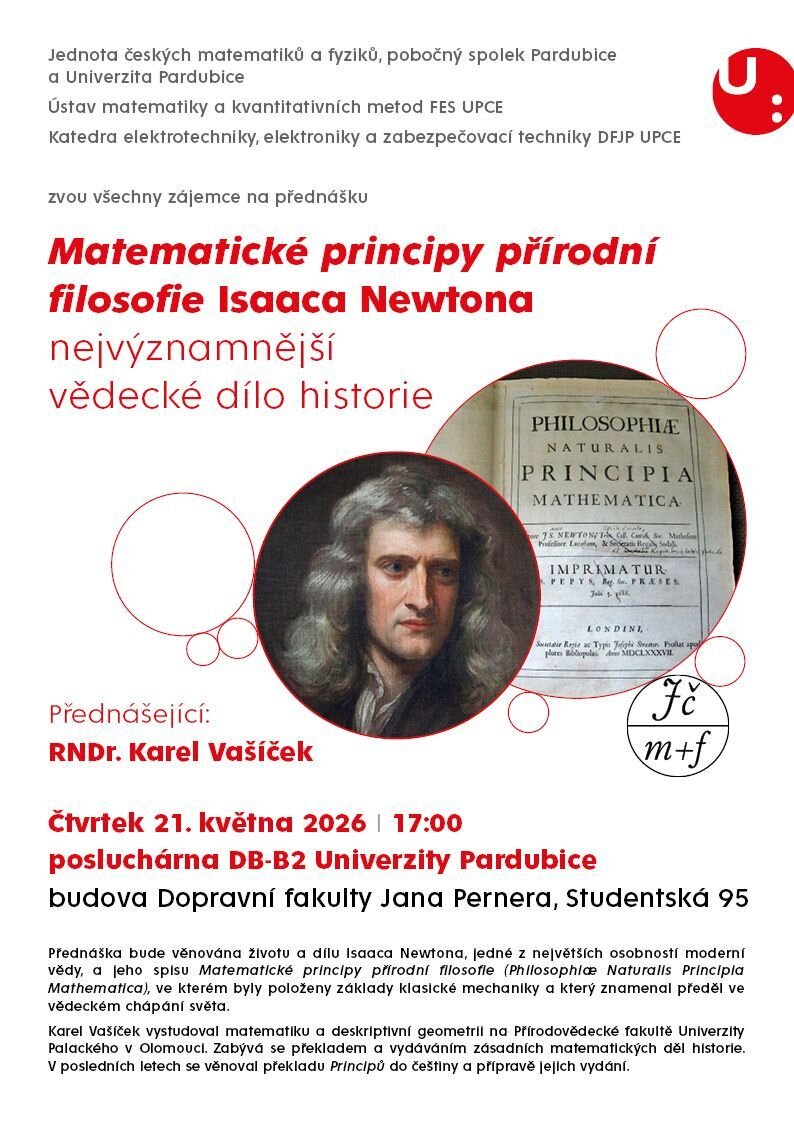 RNDr. Karel Vašíček: Matematické principy přírodní filosofie Isaaca Newtona