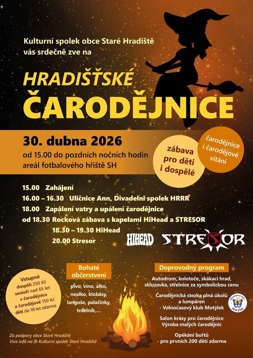 Hradišťské čarodějnice 2026