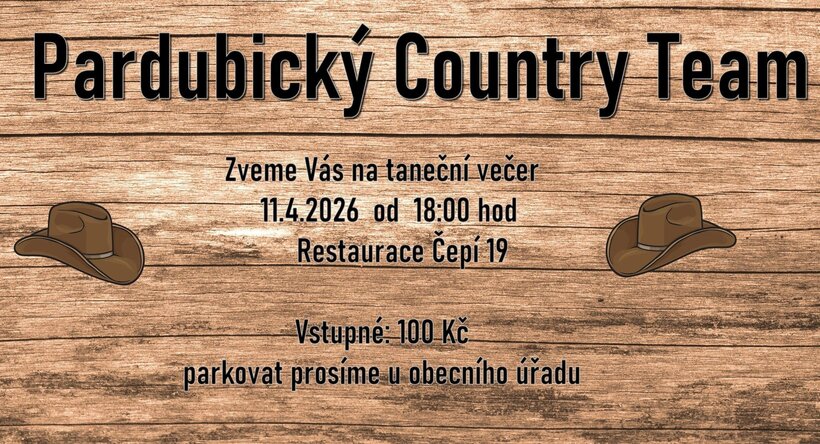 Taneční večer - Pardubický Country Team