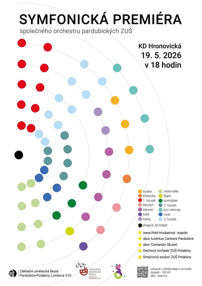 Symfonická premiéra společného orchestru pardubických ZUŠ