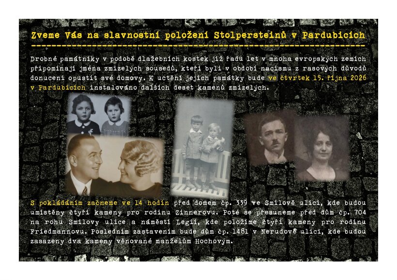 Slavnostní položení Stolpersteinů