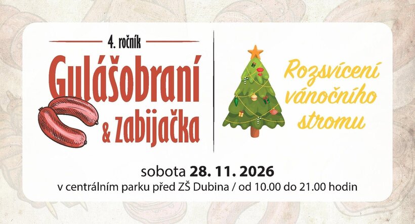 Rozsvícení vánočního stromu na Dubině