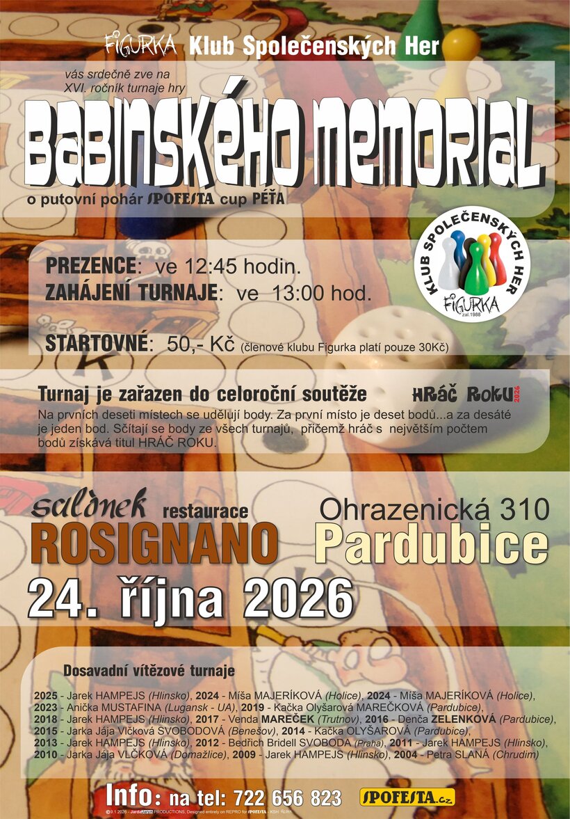 XVI. ročník turnaje v hře Babinského memorial