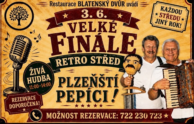 Velké finále Retro střed s živou hudbou