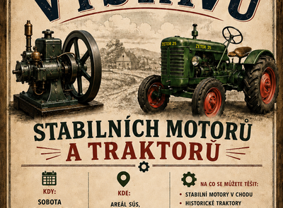Dědečkova výstava historických strojů v Doubravicích