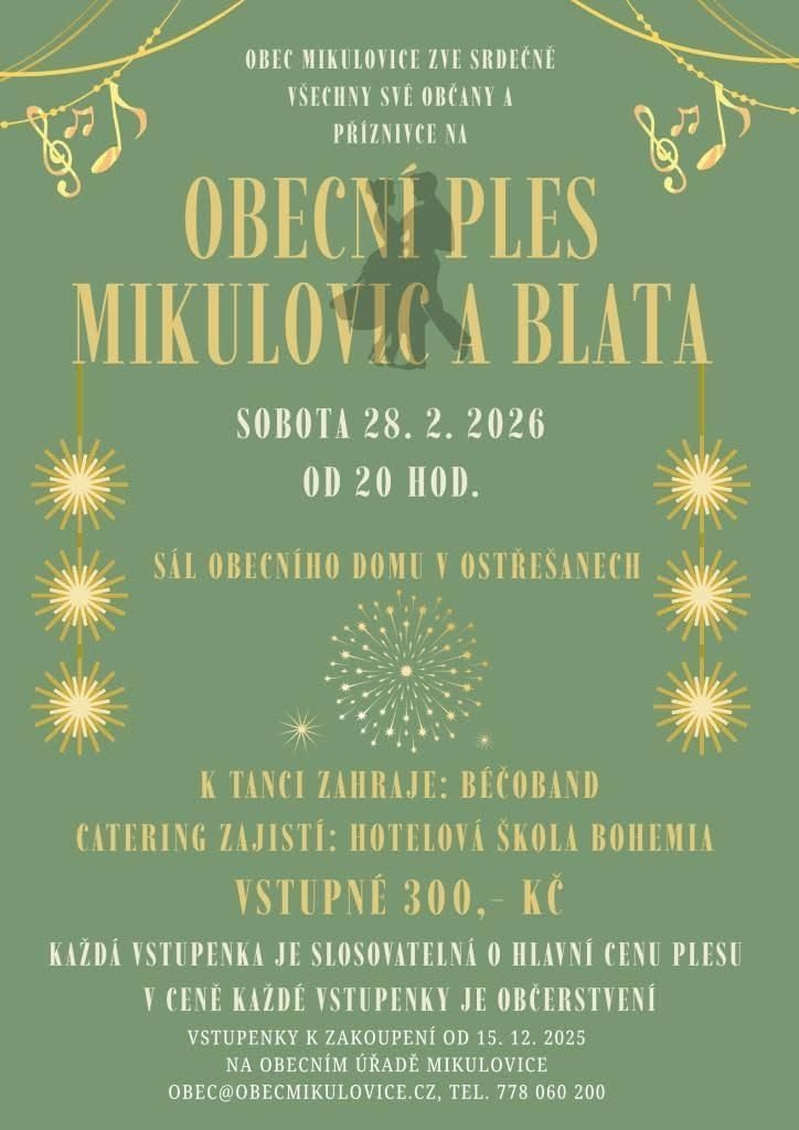 Obecní ples Mikulovic a Blata