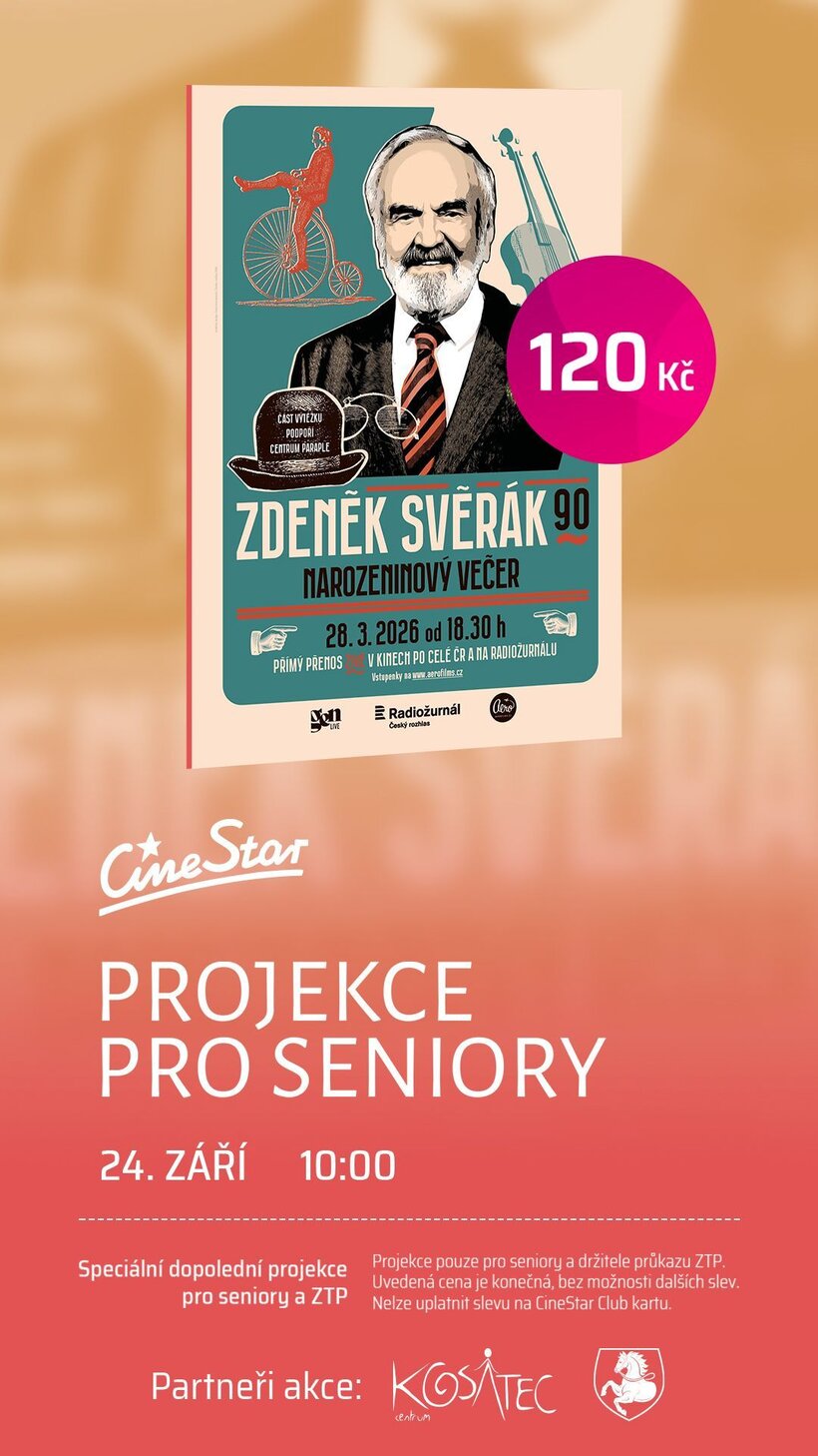 Projekce pro seniory - Zdeněk Svěrák 90