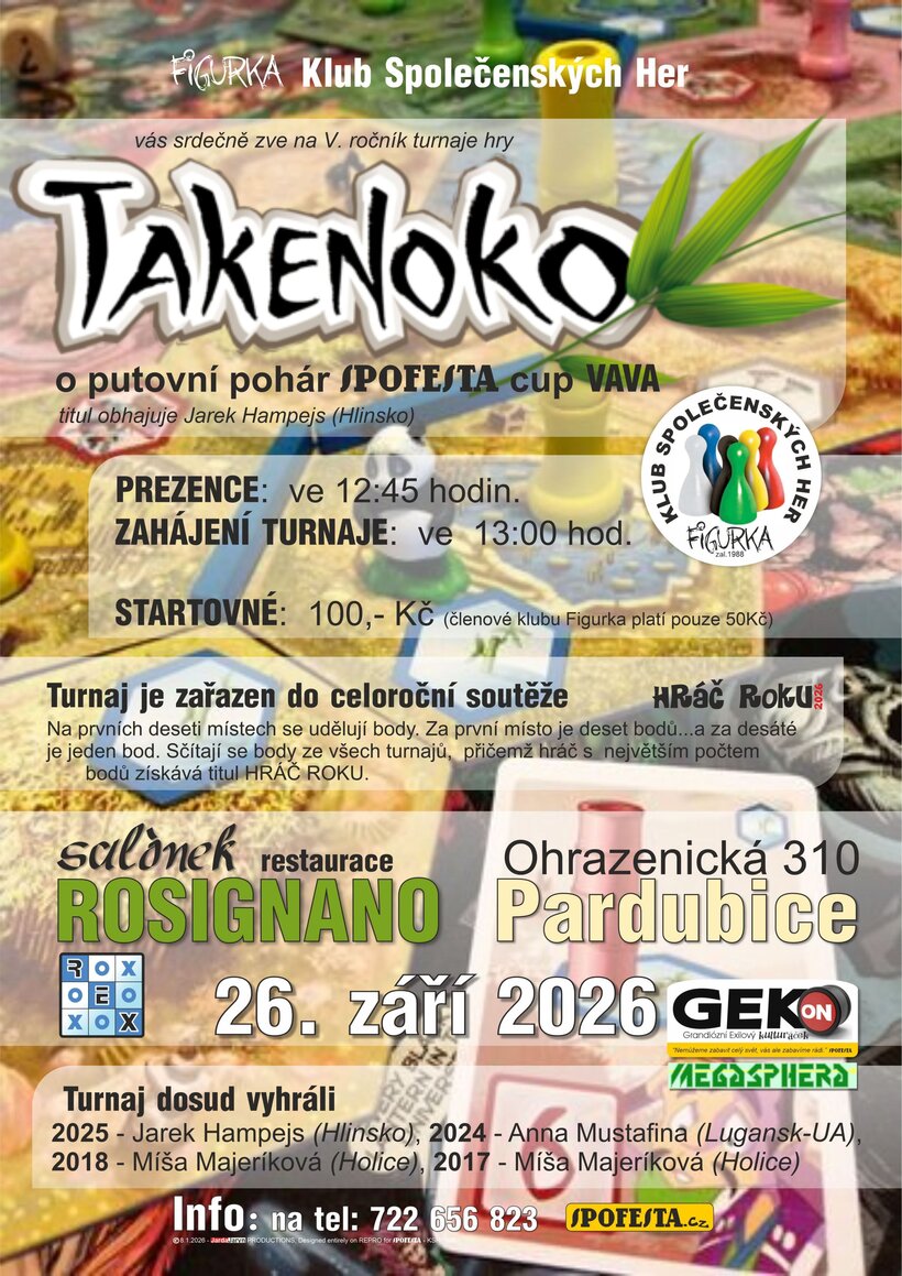 V. ročník turnaje hry Takenoko