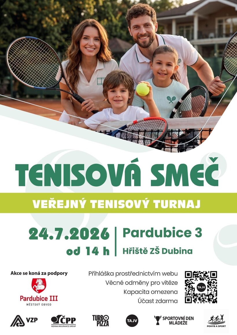Tenisová smeč - veřejný tenisový turnaj