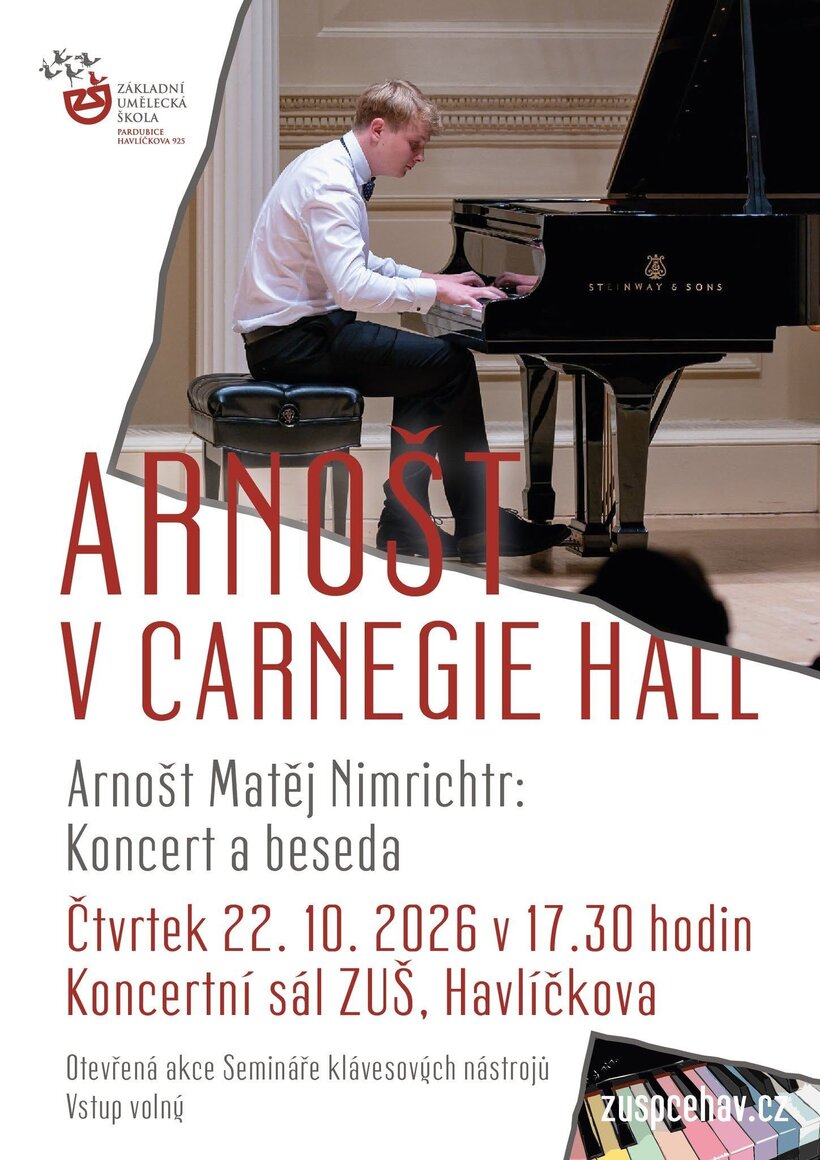 Seminář klávesových nástrojů: Koncert a beseda "Arnošt v Carnegie Hall"