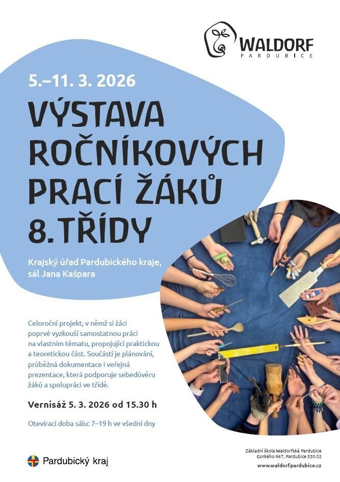 Výstava ročníkových prací žáků 8.třídy ZŠ Waldorfská