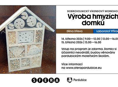 Dobrovolníci vyrobí 40 hmyzích domků pro pardubické mateřské školy