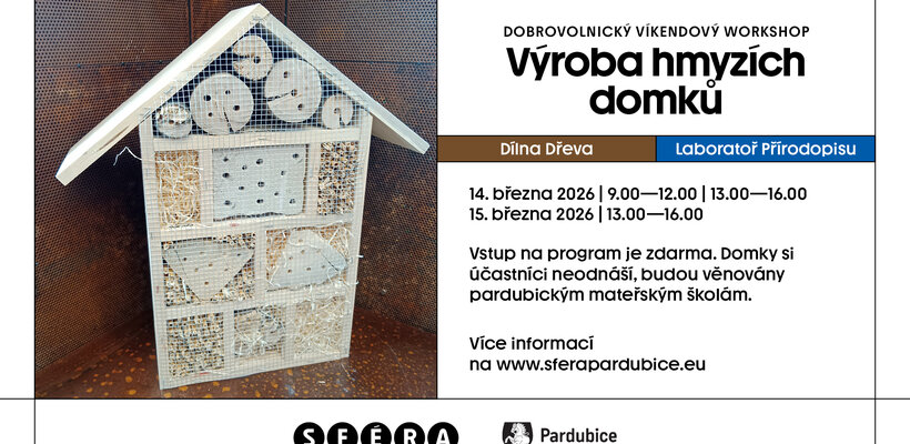 Dobrovolníci vyrobí 40 hmyzích domků pro pardubické mateřské školy