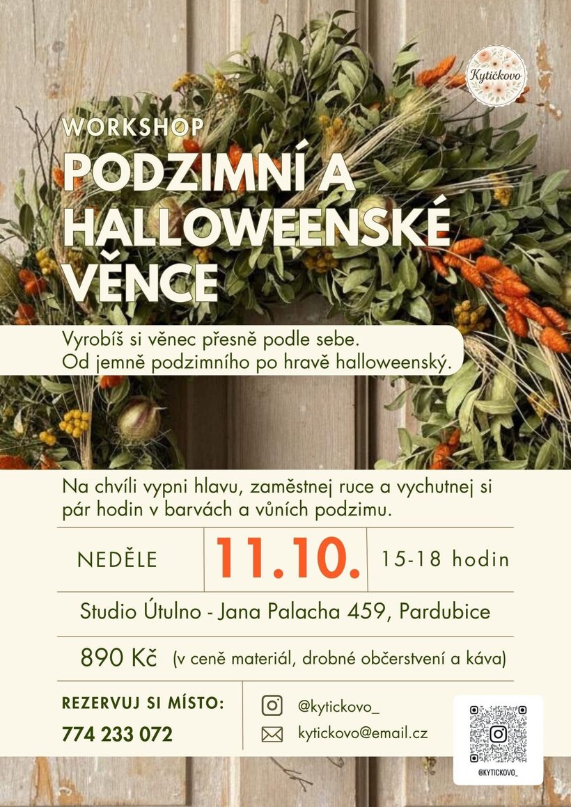 Workshop - Podzimní a halloweenské věnce