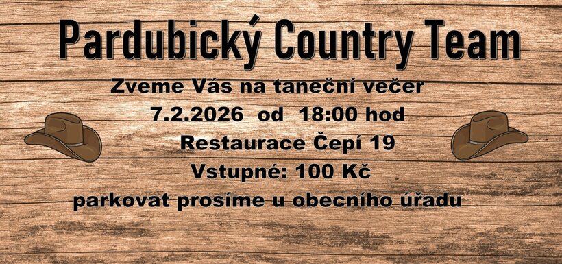 Taneční večer - Pardubický Country Team