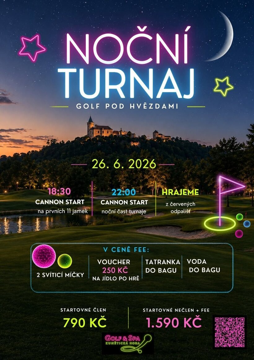 Noční turnaj - Golf pod hvězdami