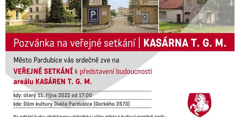Veřejné setkání k budoucnosti areálu KASÁREN T. G. M.