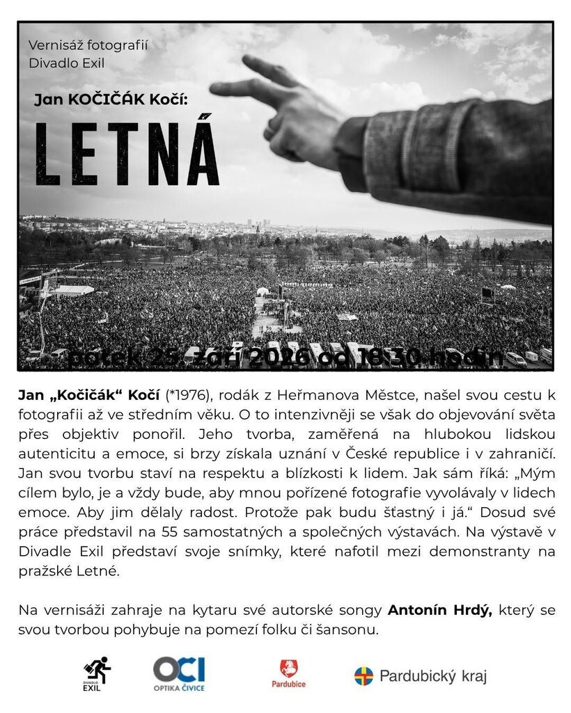 Jan „Kočičák“ Kočí: Letná – vernisáž & koncert