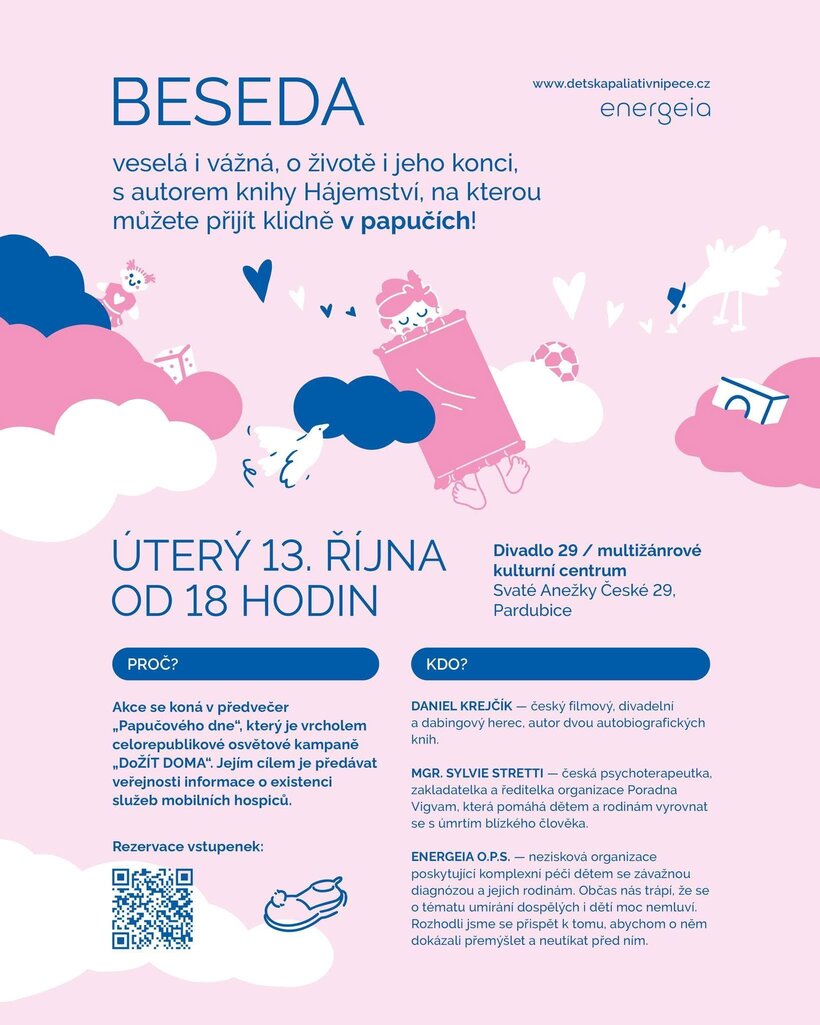 Beseda veselá i vážná, o životě i jeho konci…s Danielem Krejčíkem a Silvií Stretti