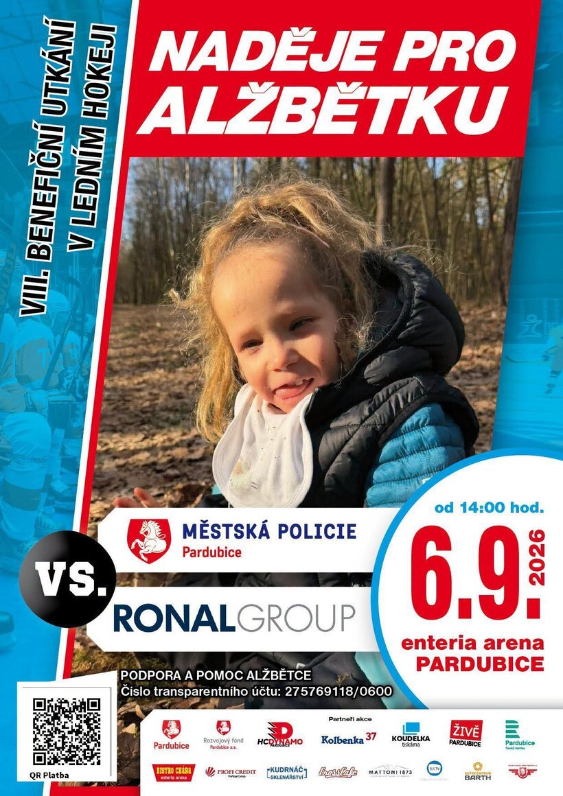 Naděje pro Alžbětku - VIII. benefiční utkání v ledním hokeji