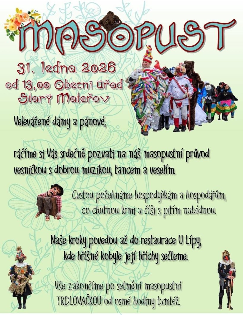 Mateřovský masopust 2026