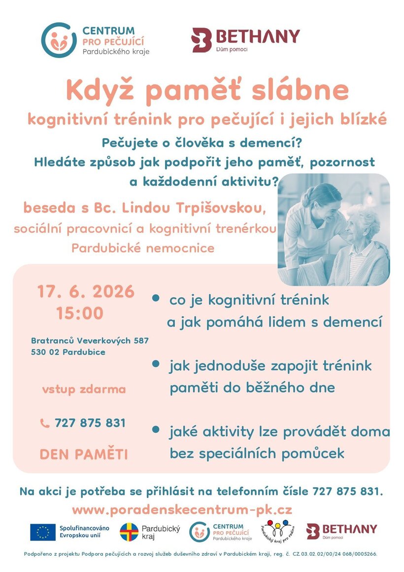 Když paměť slábne - kognitivní trénink pro pečující i jejich blízké