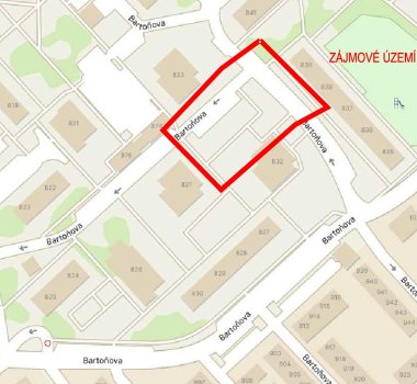 Regenerace panelového sídliště Dubina, Pardubice – lokalita 3B – etapa část J a část K (ul. Bartoňova mezi č.p. 833 a č.p. 832)