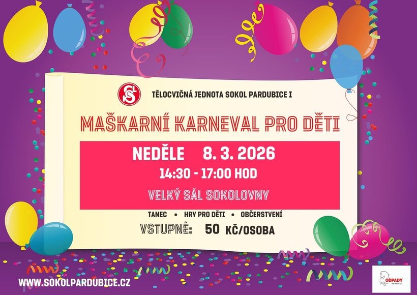 Maškarní karneval pro děti