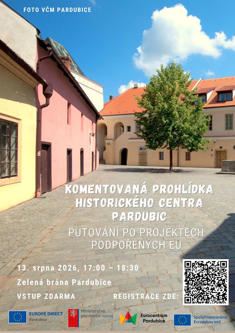 Komentovaná prohlídka historického centra Pardubic: Putování po projektech podpořených z fondů EU