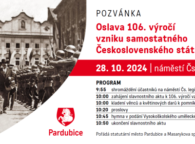 Pozvánka na oslavu 106. výročí vzniku samostatného Československého státu 28. října 2024