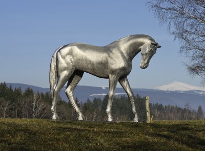Cestu na zámek bude nově zdobit nadživotní socha koně
