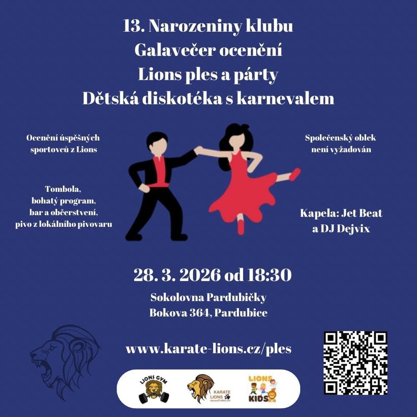 Lions galavečer ocenění, zábava a ples & dětská disco