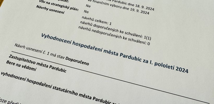 Město hospodaří zodpovědně. Zahajuje další investice