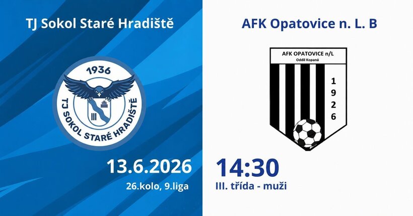 TJ Sokol Staré Hradiště - AFK Opatovice nad Labem "B"