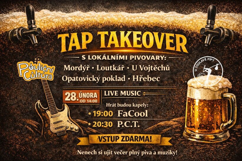 Tap Takeover & Live Music s lokálními pivovary