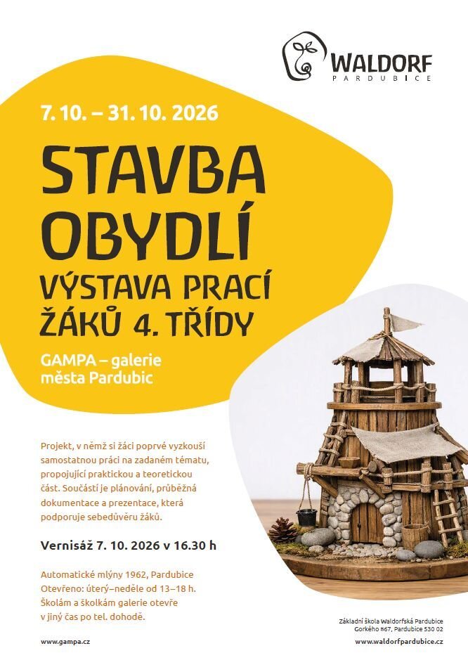 „Stavba obydlí“ - výstava prací žáků 4.třídy ZŠ Waldorfská