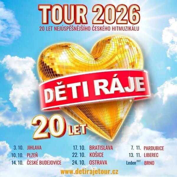 Děti ráje - halová tour 2026