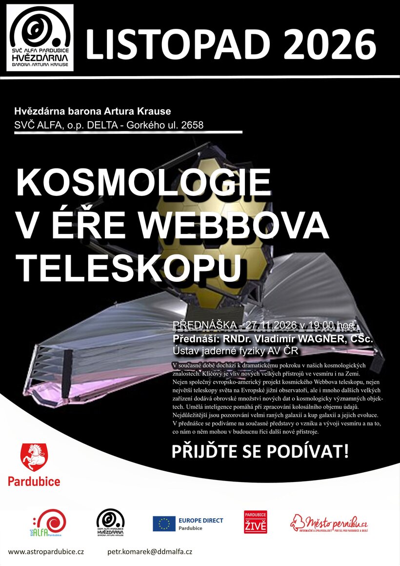Přednáška: Kosmologie v éře Webova teleskopu