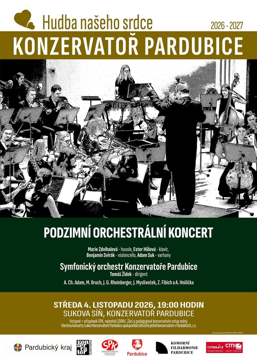 Podzimní koncert Symfonického orchestru Konzervatoře Pardubice