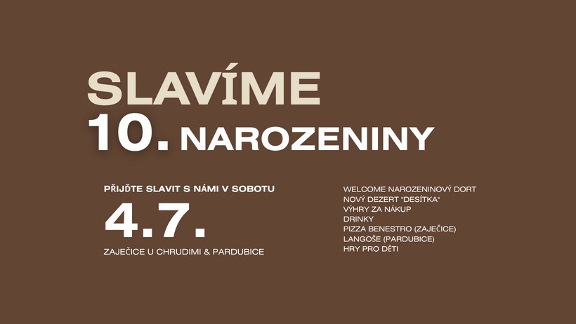 Slavíme 10. narozeniny - Epifany Zaječice & Pardubice