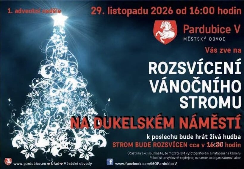 Rozsvícení vánočního stromu na Dukle