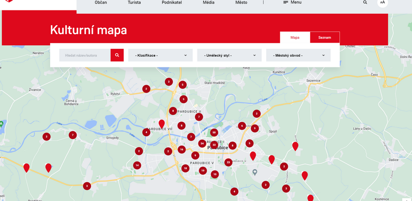 Radnice spustila novou mapu uměleckých děl