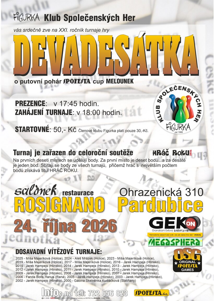 XXI. ročník turnaje hry Devadesátka