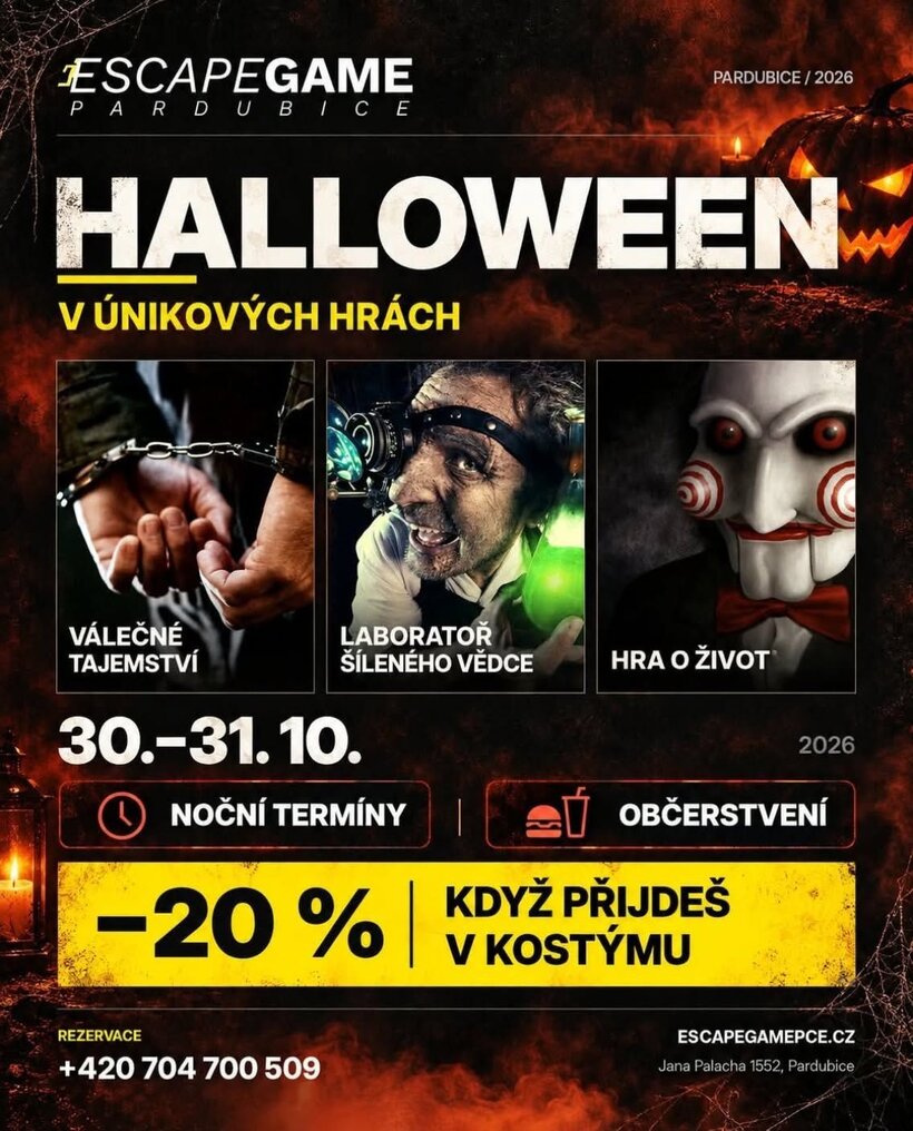 Halloween v únikových hrách