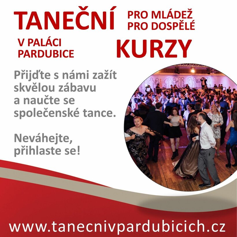Taneční kurzy Dospělí Podzim 2022 - Palác Pardubice