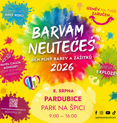 Barvám Neutečeš 2026 - Pardubice
