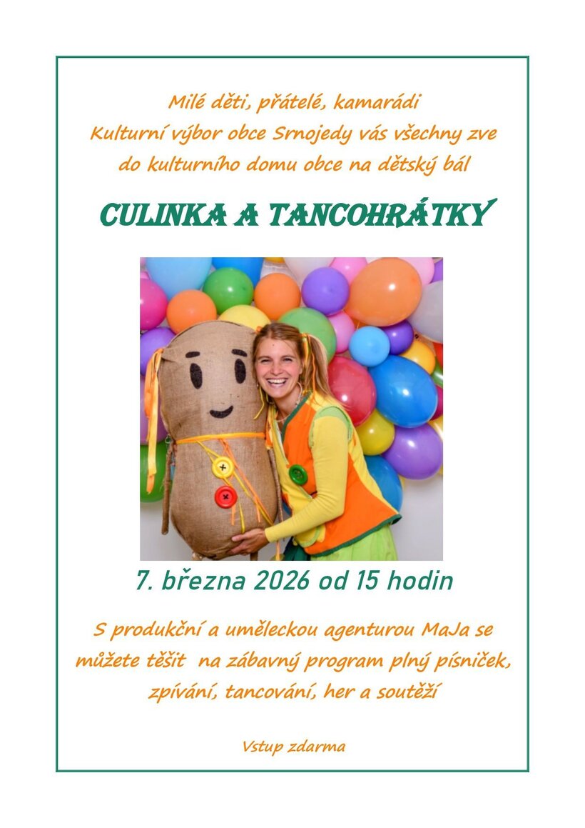Dětský bál - Culinka a tancohrátky